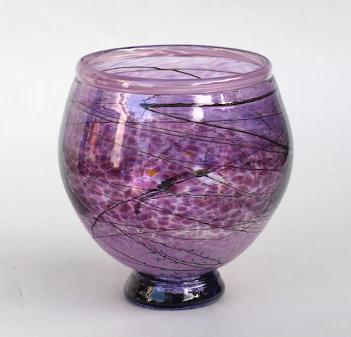 Click to view detail for DB-1090 Bowl-Purple Lightning 6x6x6 $100
